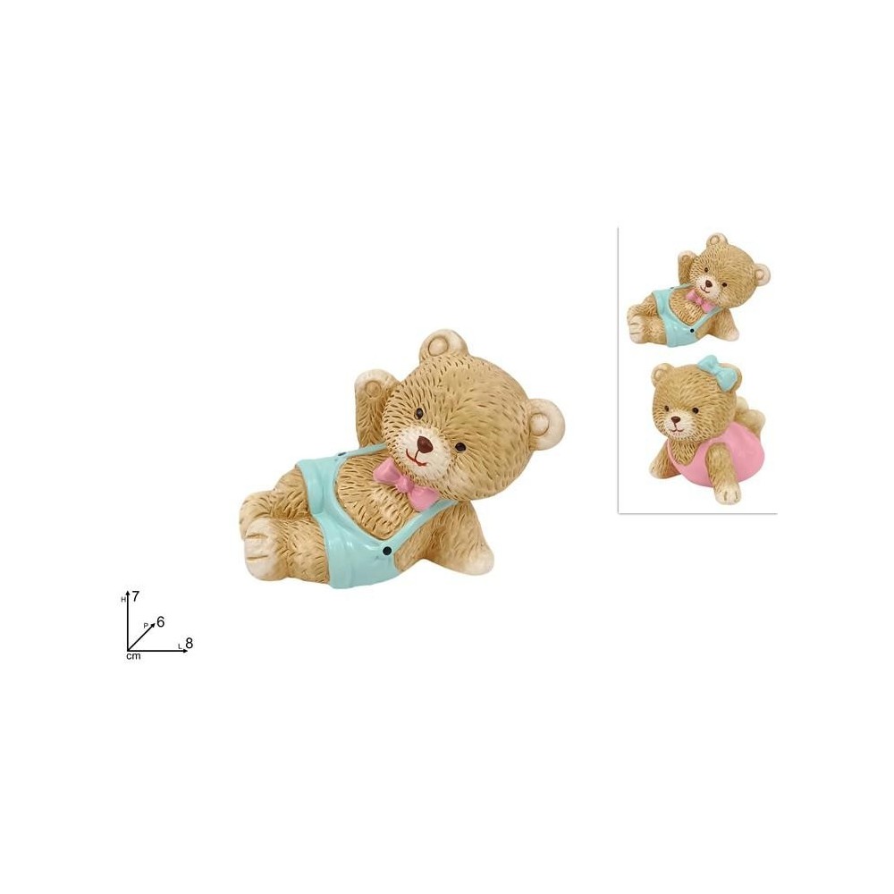 ORSETTO SEDUTO 8 CM 2 ASS.